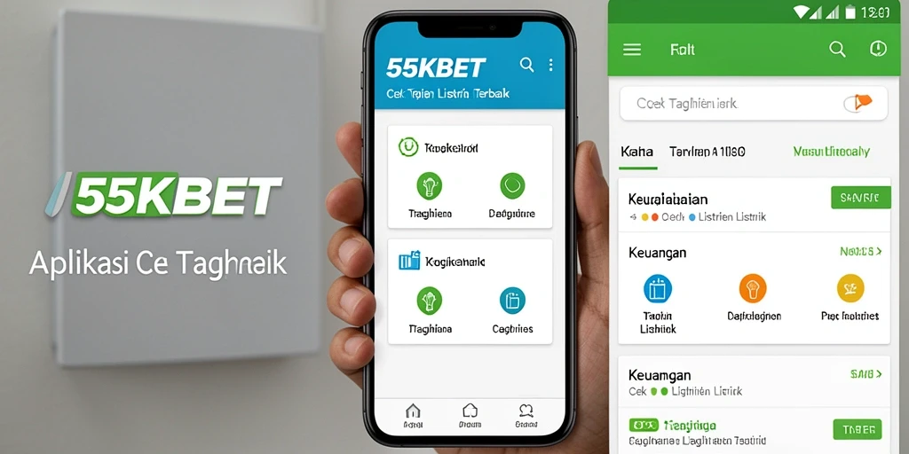 Tampilan antarmuka 55KBET untuk cek tagihan listrik yang praktis.
