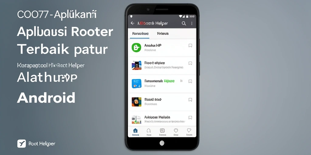 Antarmuka intuitif aplikasi COO77 untuk Root Helper.