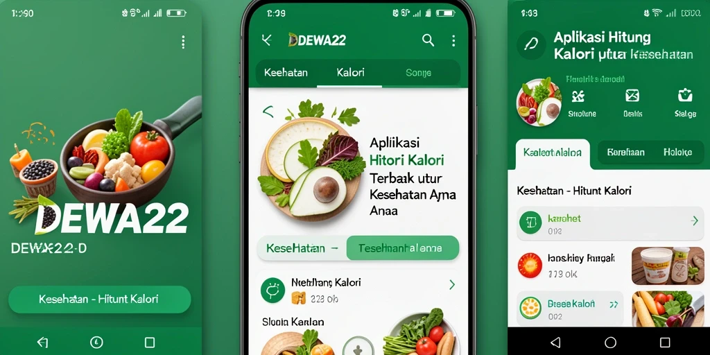 Tampilan antarmuka DEWA22 yang intuitif memudahkan pengguna dalam menghitung kalori.