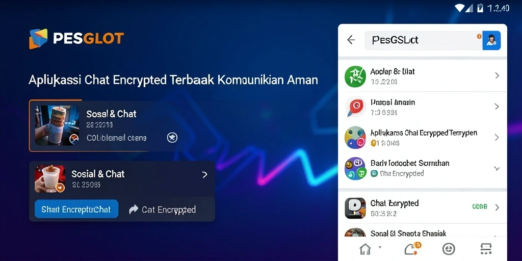 Antarmuka PESGSLOT menampilkan fitur Chat Encrypted yang intuitif.