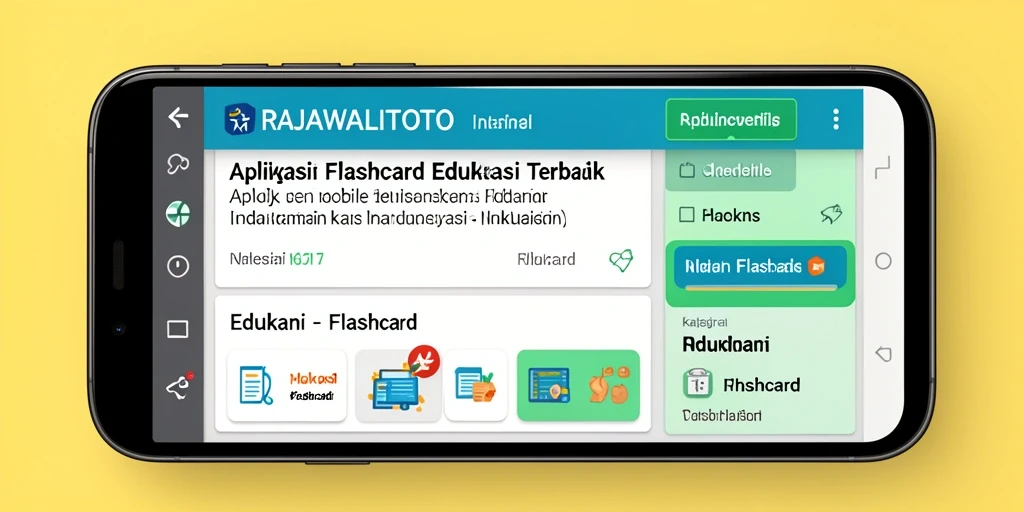 Antarmuka menarik untuk belajar dengan Flashcard.