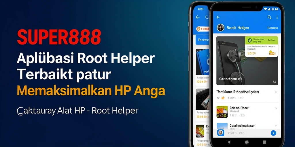 Tampilan antarmuka sederhana dari aplikasi Root Helper SUPER88.